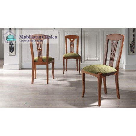 Silla de Comedor tapizada fabricada en madera de haya Ref MCR140000