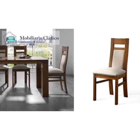 Silla de Comedor tapizada fabricada en madera de haya Ref MCR131000