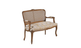 Sofá y sillón con respaldo rejilla fabricado en madera Ref MCBU79000