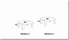 Mesa redonda fabricada en madera de Pino Ref MCJI10003