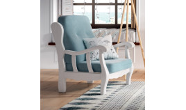 MCJI10033 Sofá estilo provenzal fabricado en madera de pino disponible en 3, 2 y 1 Plazas