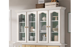Aparador con vitrina fabricado en madera de Pino Ref MCJI10038