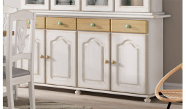 Aparador con vitrina fabricado en madera de Pino Ref MCJI10038