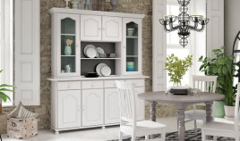 Aparador con librería fabricado en madera de Pino Ref MCJI10039