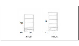 Librero provenzal fabricado en madera de Pino Ref MCJI10044