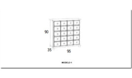 Mueble provenzal con cajones fabricado en madera de Pino Ref MCJI10046