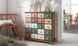 Mueble provenzal con cajones fabricado en madera de Pino Ref MCJI10046