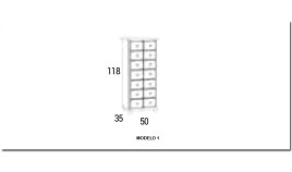 Mueble con cajones estilo provenzal fabricado en madera de Pino Ref MCJI10047