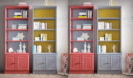 Librero fabricado en madera de Pino Ref MCJI10058