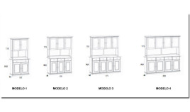 Aparador con alacena fabricado en madera Ref MCJI10059