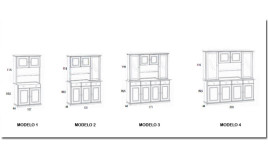 Aparador librería fabricado en madera Ref MCJI10061