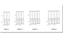 Aparador Vitrina fabricado en madera Ref MCJI10063
