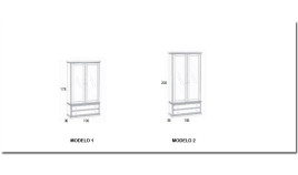 Vitrina con cajones fabricada en madera Ref MCJI10066