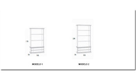 Librero con cajones en madera de Pino Ref MCJI10070