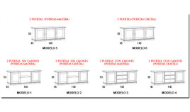 Mueble televisión fabricado en madera Ref MCJI10071