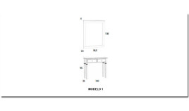Taquillón con espejo fabricado en madera Ref MCJI10072