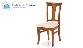 Silla de estilo provenzal fabricada en madera de pino Ref MCJI10119