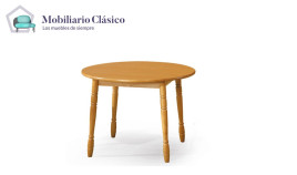 Mesa redonda fabricada en madera de Pino Ref MCJI10003