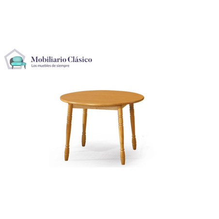 Mesa redonda fabricada en madera de Pino Ref MCJI10003