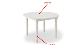 Mesa de Comedor redonda Extensible fabricada en madera de Pino Ref MCJI10025