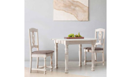 Mesa de Comedor redonda Extensible fabricada en madera de Pino Ref MCJI10026