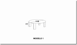 Mesa de Comedor redonda Extensible fabricada en madera de Pino Ref MCJI10026