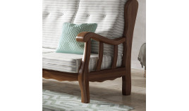 MCJI10034 Sofá estilo provenzal fabricado en madera de pino disponible en 3, 2 y 1 Plazas