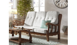 MCJI10034 Sofá estilo provenzal fabricado en madera de pino disponible en 3, 2 y 1 Plazas