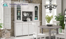 Aparador con librería fabricado en madera de Pino Ref MCJI10039