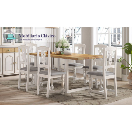 Silla provenzal fabricada en madera de pino