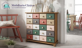 Mueble provenzal con cajones fabricado en madera de Pino Ref MCJI10046