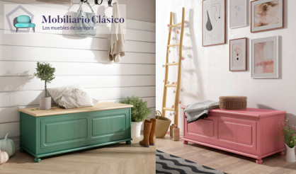 Arcón de madera estilo provenzal Ref MCJI10052