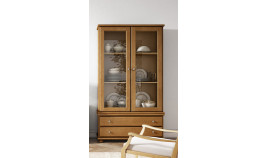 Vitrina provenzal fabricada en madera de Pino Ref MCJI10054