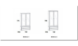 Vitrina provenzal fabricada en madera de Pino Ref MCJI10054