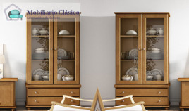 Vitrina provenzal fabricada en madera de Pino Ref MCJI10054