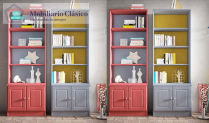 Librero fabricado en madera de Pino Ref MCJI10058