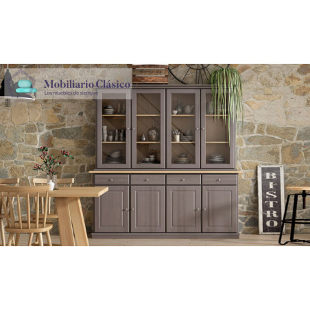 Aparador Vitrina fabricado en madera Ref MCJI10063