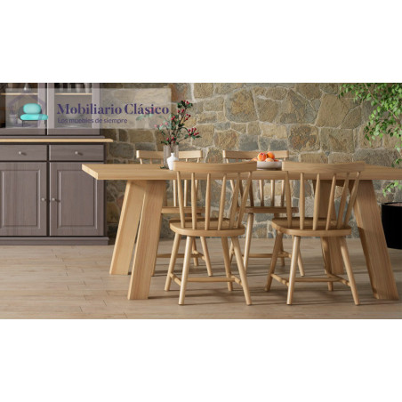 Silla en madera de pino acabado a elegir Ref MCJI10064
