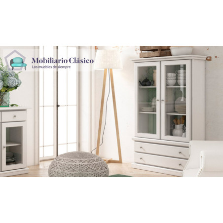 Vitrina con cajones fabricada en madera Ref MCJI10066