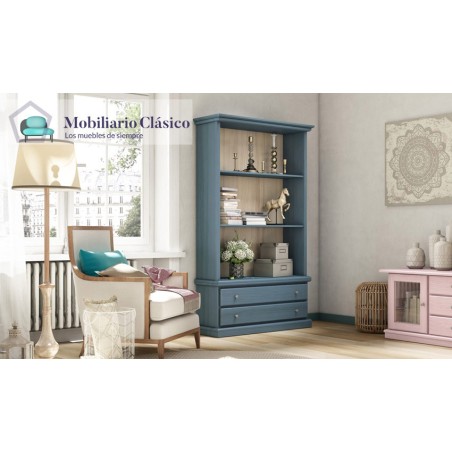 Librero con cajones en madera de Pino Ref MCJI10070