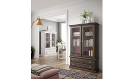 Vitrina con cajones fabricada en madera Ref MCJI10068