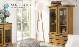 Vitrina con cajones fabricada en madera Ref MCJI10075