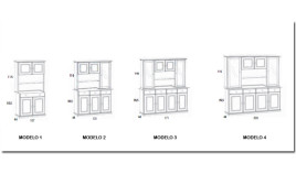 Aparador librería fabricado en madera Ref MCJI10077