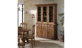 Aparador con vitrina fabricado en madera de Pino Ref MCJI10078