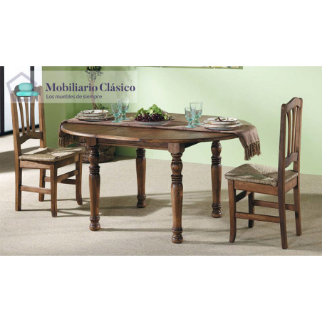 Silla de estilo provenzal fabricada en madera de pino Ref MCJI10079