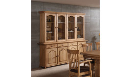 Aparador con vitrina fabricado en madera de Pino Ref MCJI10080