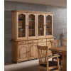 Aparador con vitrina fabricado en madera de Pino Ref MCJI10080