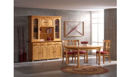 Aparador con librería fabricado en madera de Pino Ref MCJI10082