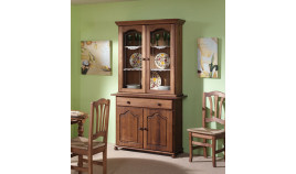 Aparador con vitrina fabricado en madera de Pino Ref MCJI10084