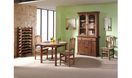 Aparador con vitrina fabricado en madera de Pino Ref MCJI10084